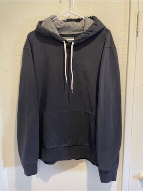 GAP Hoodie Mens 3XL Charcoal Gray Heavyweight Pullover Fleece Sweatshirt
